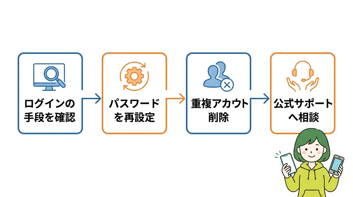 ログインできない・データ消失時の解決策