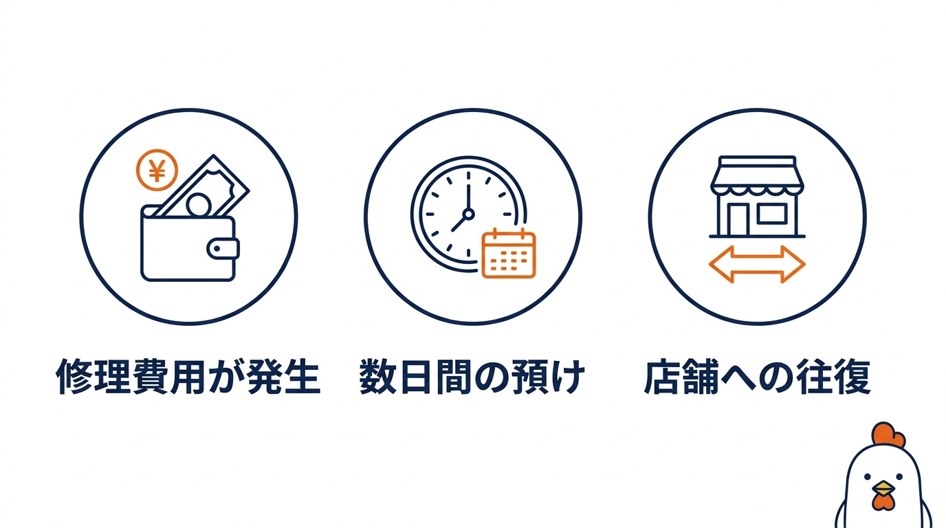 プロにチャック修理を依頼するデメリット3つ