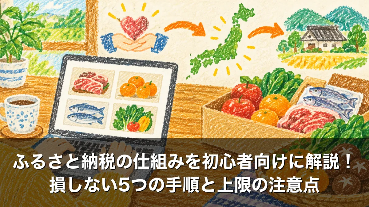 ふるさと納税の仕組みを初心者向けに解説！損しない5つの手順と上限の注意点
