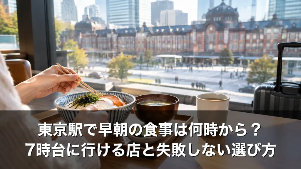 東京駅で早朝の食事は何時から？7時台に行ける店と失敗しない選び方