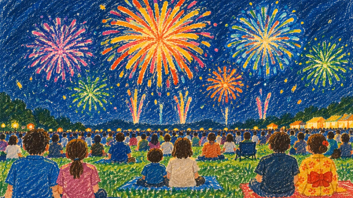 花火が夜空で光る仕組みを知ると、もっと楽しめます