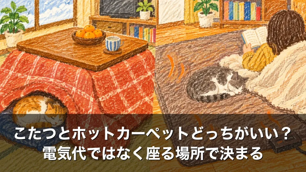 こたつとホットカーペットどっちがいい？電気代ではなく座る場所で決まる