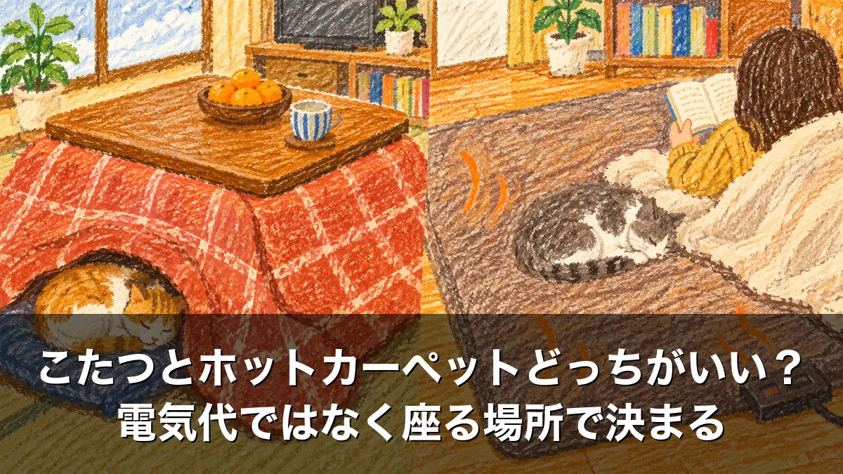 こたつとホットカーペットどっちがいい？電気代ではなく座る場所で決まる